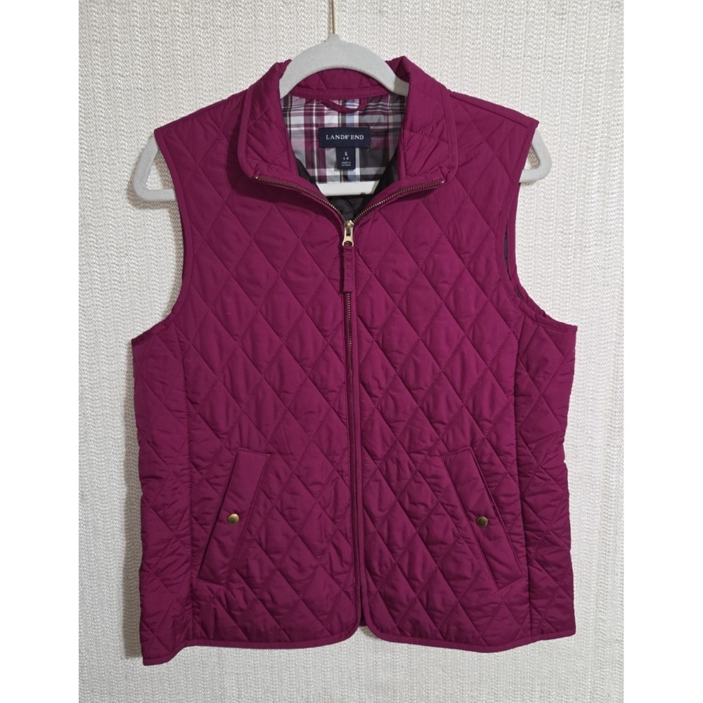Lands' End Women's‎ Size S 6/8 Quilted Puffer Vest Outerwear